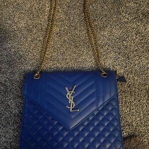 Dupe!!! Yves Saint Laurent Royal Blue Quilted Shoulder Bag